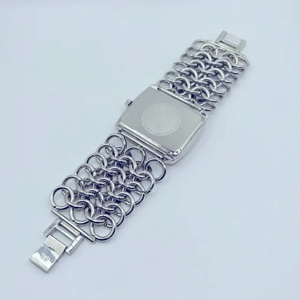 Working! Ladies Denacci Wide Chain Band Easy Read Watch